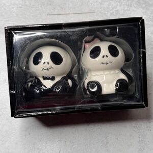 Spooky Hollow Cute Skeleton Salt and Pepper Shaker Set Shakers Halloween Decor